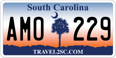 SC license plate AMO229