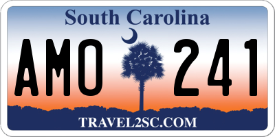 SC license plate AMO241