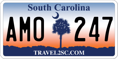 SC license plate AMO247