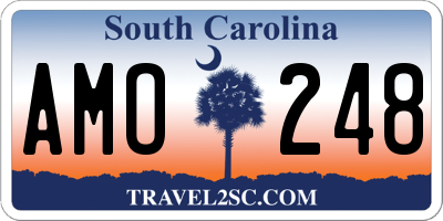 SC license plate AMO248