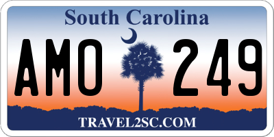 SC license plate AMO249