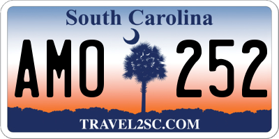 SC license plate AMO252