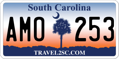 SC license plate AMO253