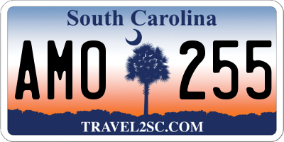 SC license plate AMO255