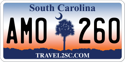 SC license plate AMO260