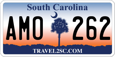 SC license plate AMO262