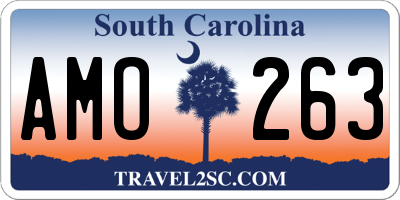 SC license plate AMO263