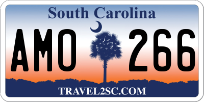 SC license plate AMO266
