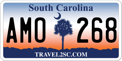 SC license plate AMO268
