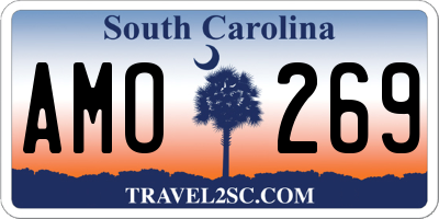 SC license plate AMO269