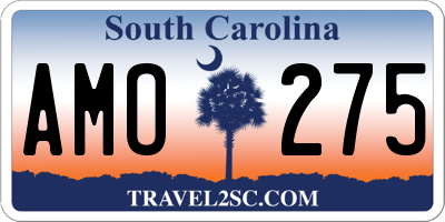 SC license plate AMO275