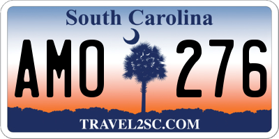 SC license plate AMO276