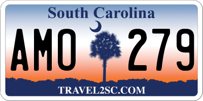 SC license plate AMO279