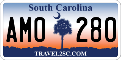 SC license plate AMO280
