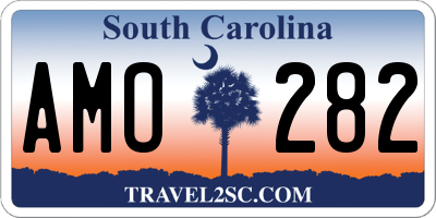 SC license plate AMO282