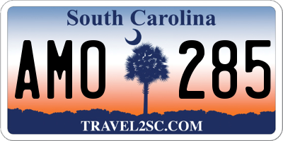 SC license plate AMO285