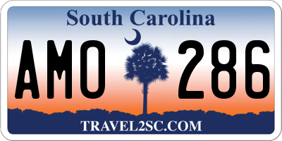 SC license plate AMO286