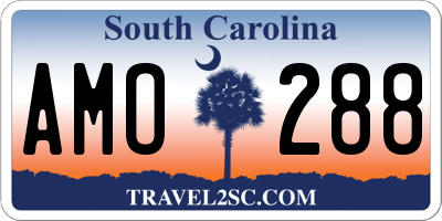 SC license plate AMO288
