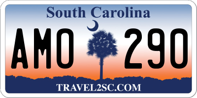 SC license plate AMO290
