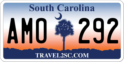 SC license plate AMO292