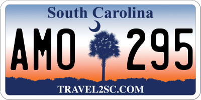 SC license plate AMO295