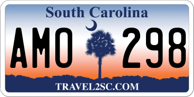 SC license plate AMO298