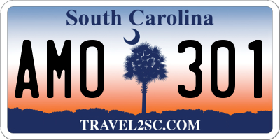 SC license plate AMO301