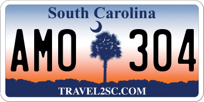 SC license plate AMO304