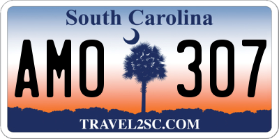 SC license plate AMO307
