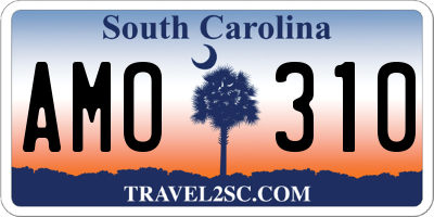 SC license plate AMO310