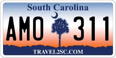 SC license plate AMO311