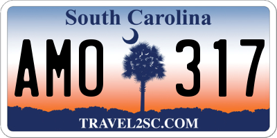 SC license plate AMO317