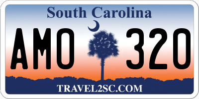 SC license plate AMO320