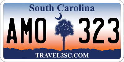 SC license plate AMO323