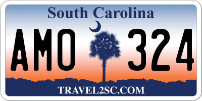 SC license plate AMO324