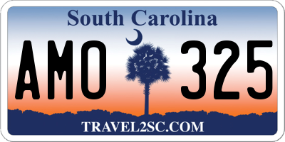 SC license plate AMO325