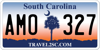 SC license plate AMO327
