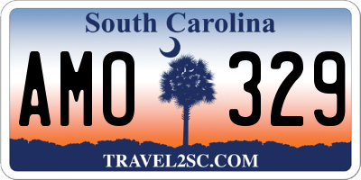 SC license plate AMO329