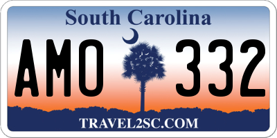 SC license plate AMO332