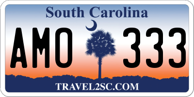 SC license plate AMO333