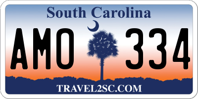 SC license plate AMO334