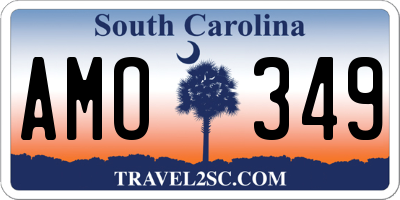 SC license plate AMO349