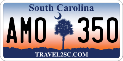 SC license plate AMO350