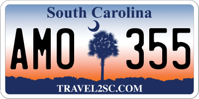 SC license plate AMO355
