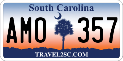 SC license plate AMO357