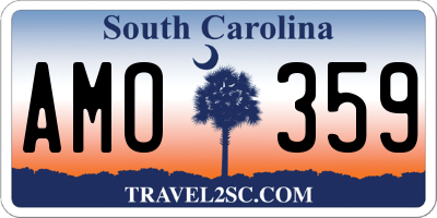 SC license plate AMO359