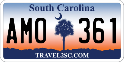 SC license plate AMO361