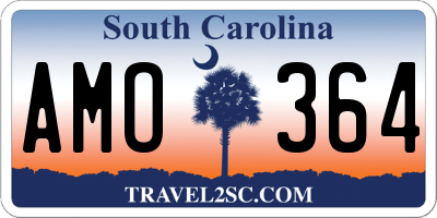 SC license plate AMO364