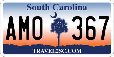 SC license plate AMO367