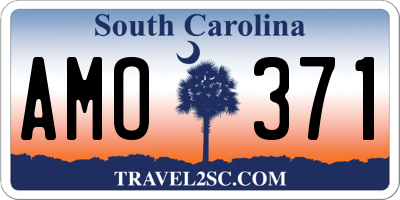SC license plate AMO371